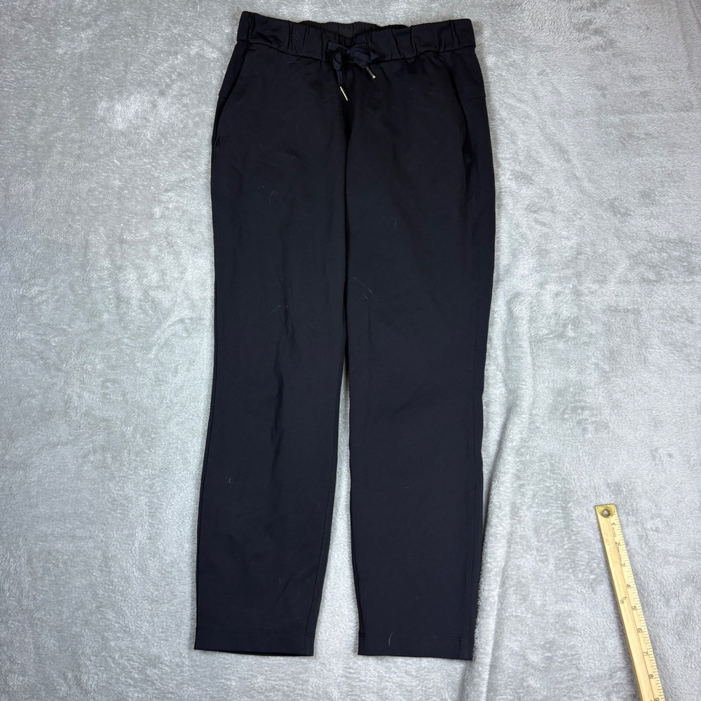 Lululemon Pants Women 4 (Fits 28x27) On the Fly 7/8 Jogger Black Stretch